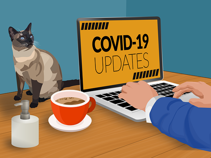 COVID-19 Work from Home Quarantine Image by thedarknut from Pixabay