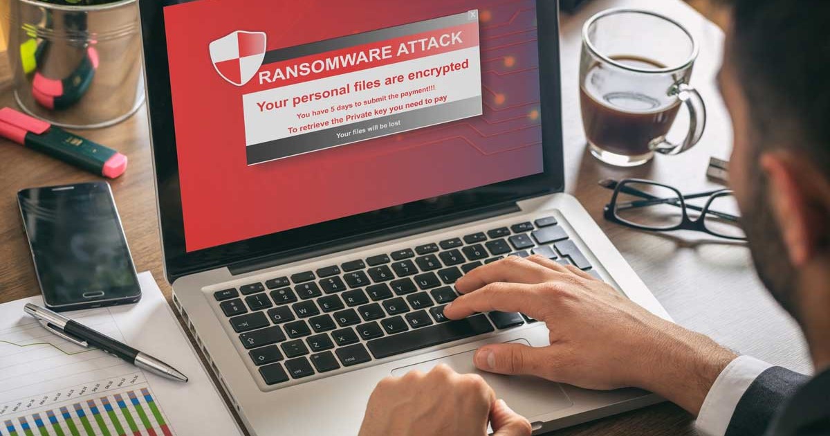Ransomware on a user's laptop