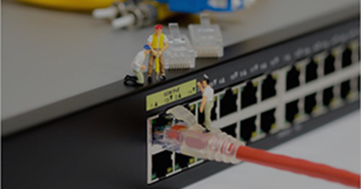 mini figurines working on a switch