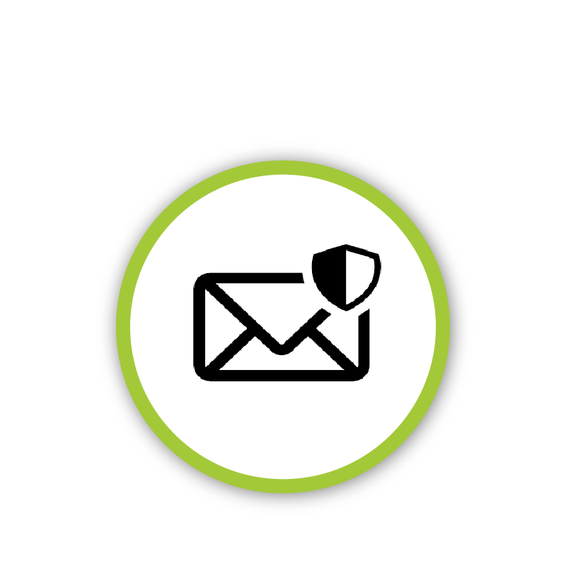 icon of secured email delivery