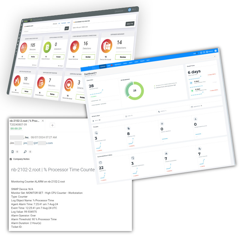 screenshots of endpoint monitoring services